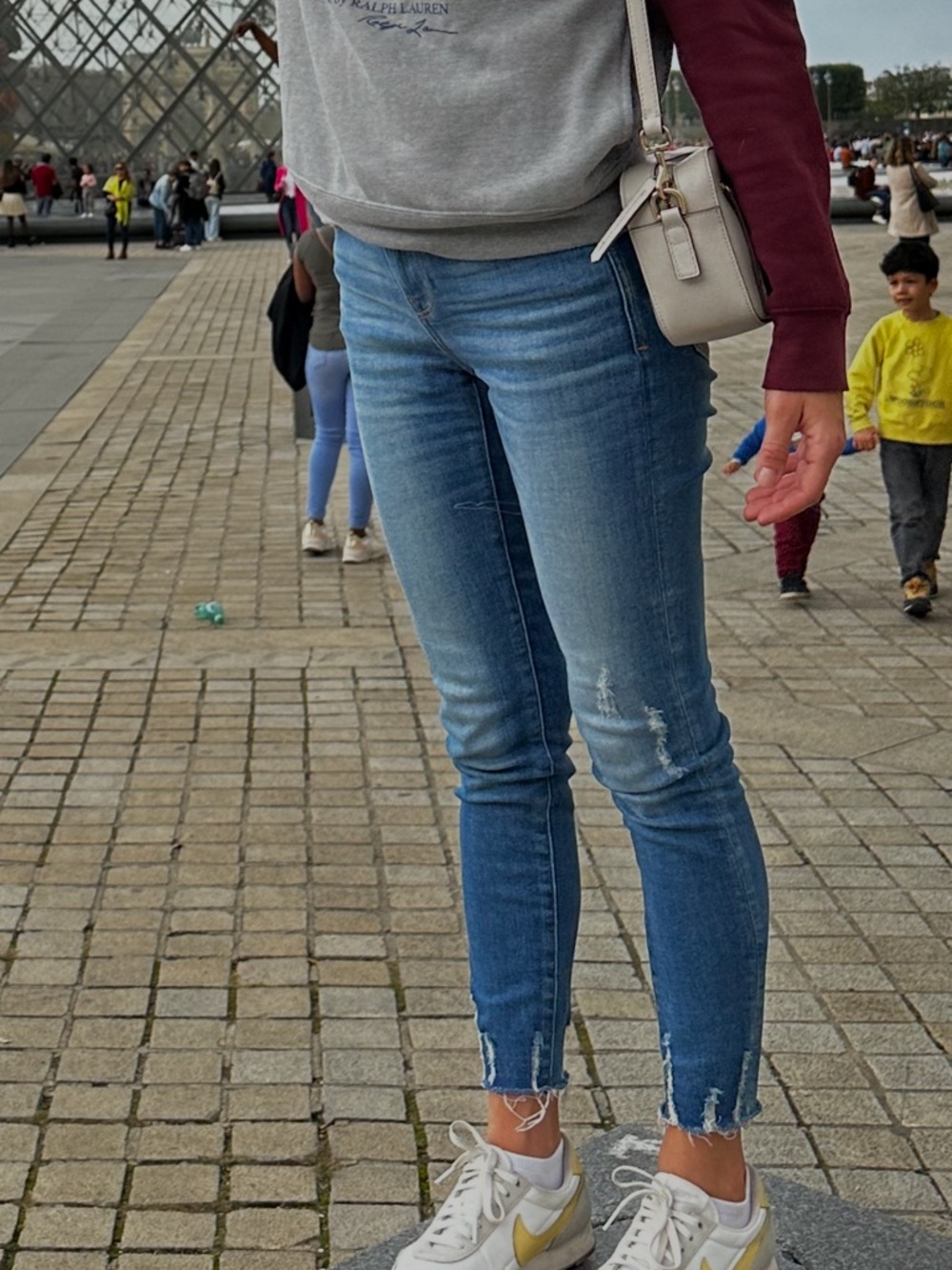 Zara 4 Blue Women's Skinny Jeans with Distressed Hem